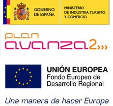 Gobierno de España - Ministerio de Industria, Turismo y Comercio / Plan Avanza 2 / Unión Europea - Fondo Europeo de Desarrollo Regional - 'Una manera de hacer Europa'