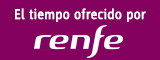 La previsión metereológica ofrecida por Renfe