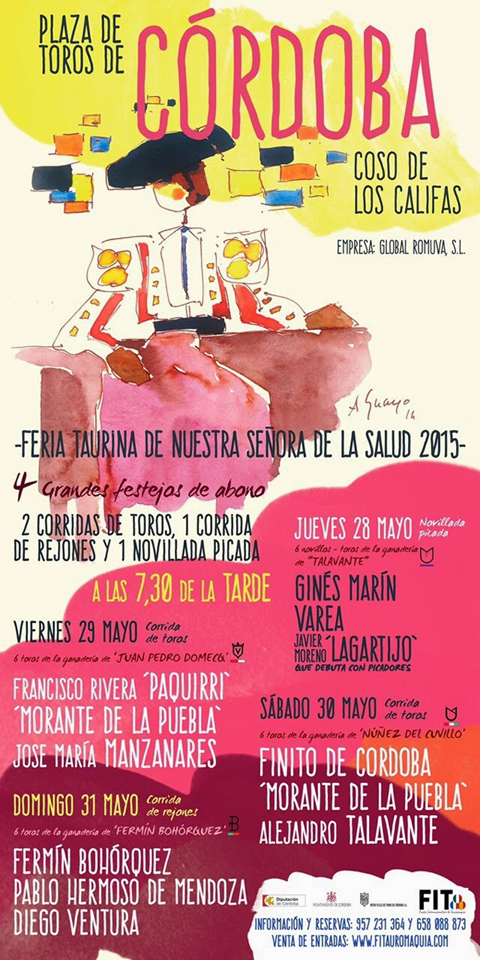 Cartel del Festival Taurino de la Feria de Córdoba 2015