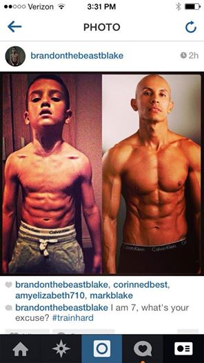 Brandon con su ídolo Frank