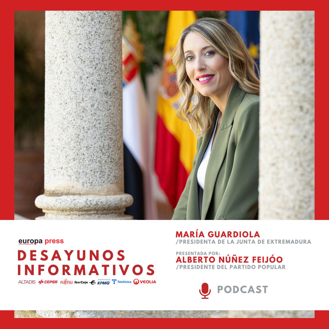 María Guardiola, presidenta de la Junta de Extremadura; presentada por Alberto Núñez Feijóo, presidente del Partido Popular episode artwork